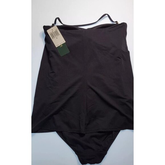 Lauren Ralph Lauren Women's One piece Swimsuit Sz 6 Color Black - Picture 5 of 8